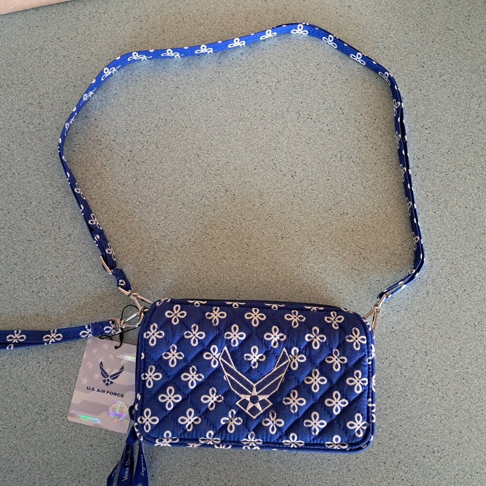 Vera Bradley RDIF All in One Royal Blue & White Crossbody US Military Airforce